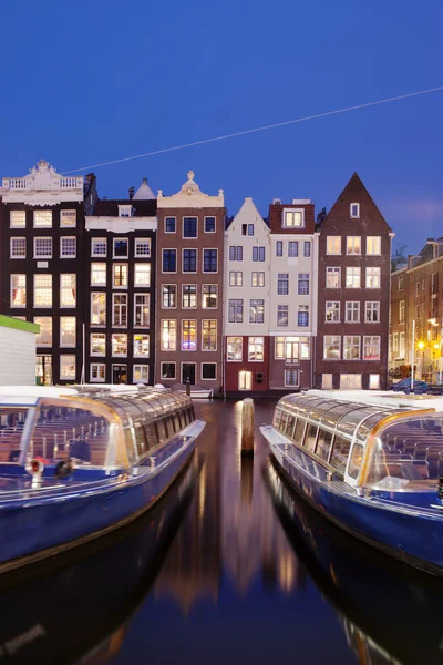 Város, az Amszterdami éjszakai — Stock Fotó