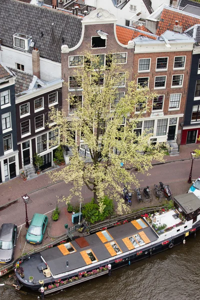 Amsterdam domy z góry — Zdjęcie stockowe