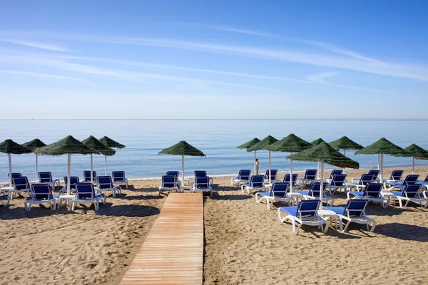 Marbella beach στην costa del sol στην Ισπανία — Φωτογραφία Αρχείου