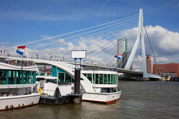 Pont Erasmus à Rotterdam Centre-ville — Photo