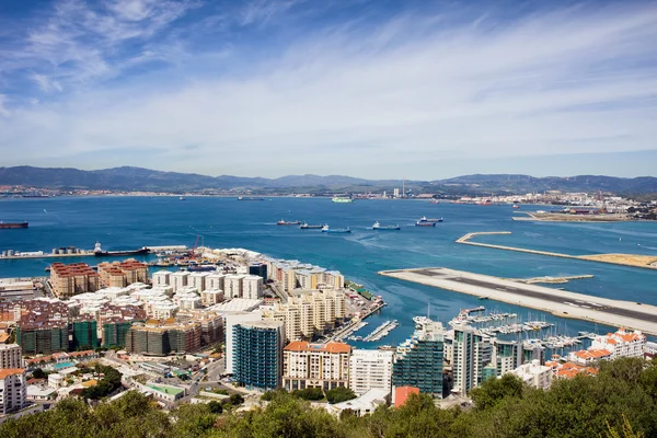 Miasto Gibraltar i zatoki — Zdjęcie stockowe