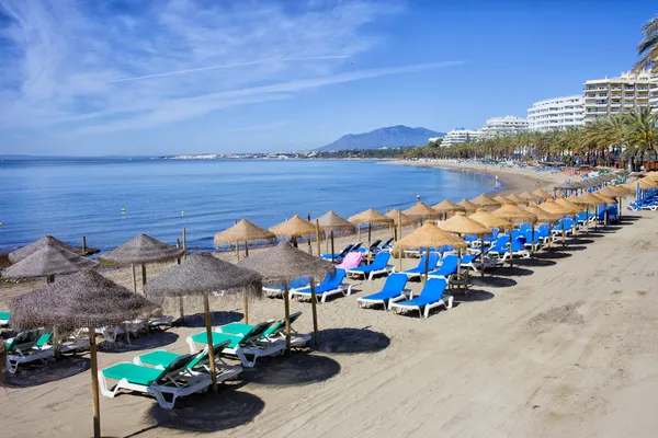 Pláž na costa del sol v marbella — Stock fotografie