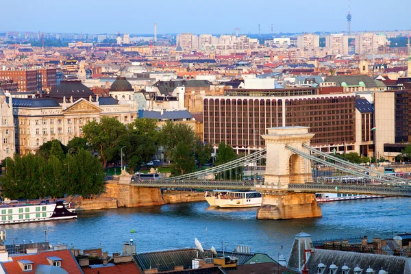 Budapest Paysage urbain au coucher du soleil — Photo