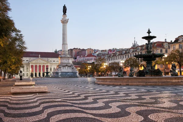 Plaza Rossio por la mañana — Foto de Stock