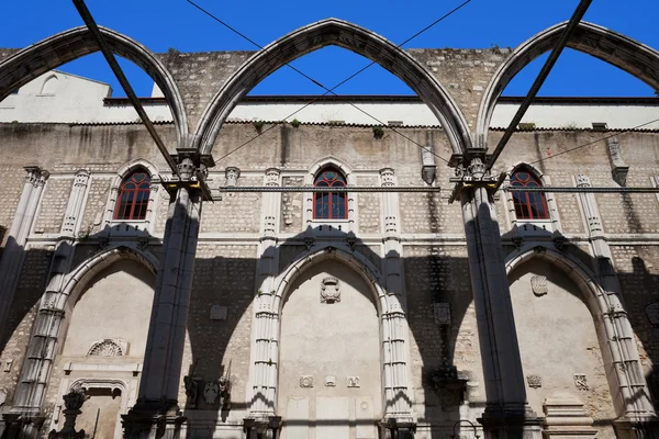 Ruins of Carmo Convent in Lisbon — Stock Photo, Image