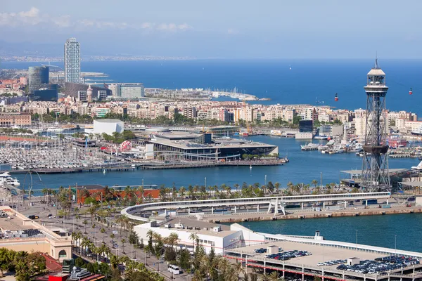 Port Vell in Barcelona from Above — Stock Photo, Image
