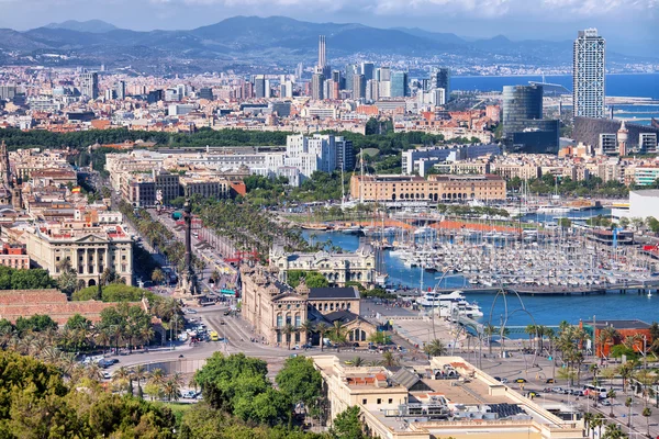 Πόλη της Βαρκελώνης από ψηλά — Φωτογραφία Αρχείου