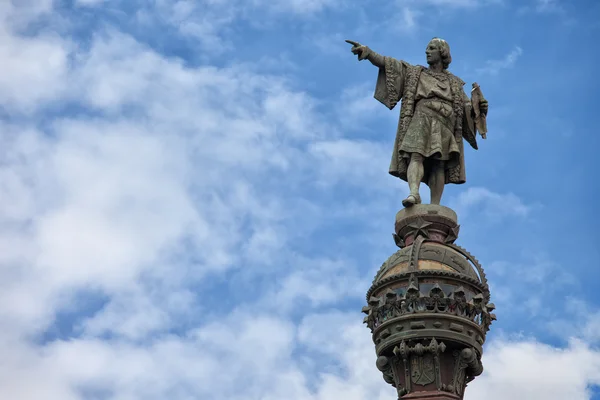 Monumento a Colombo em Barcelona — Fotografia de Stock