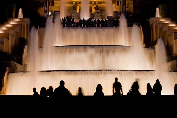 Fountain in Barcelona at Night — Stock Photo, Image