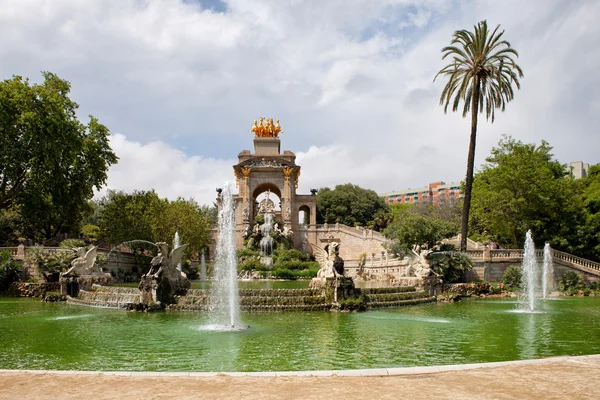 The Cascada in Ciutadella Park in Barcelona — Stock Photo, Image