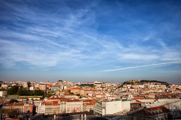 Ciudad de Lisboa al atardecer — Foto de Stock