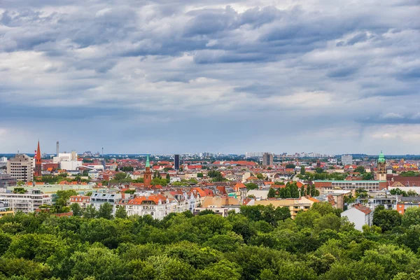 Widok Nad Miastem Berlin Niemczech Krajobraz Miejski Parkiem Tiergarten — Zdjęcie stockowe