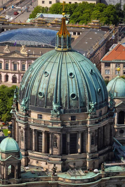 Domkyrkan Berlin Berliner Dom Berlin Tyskland Förhöjd Utsikt — Stockfoto