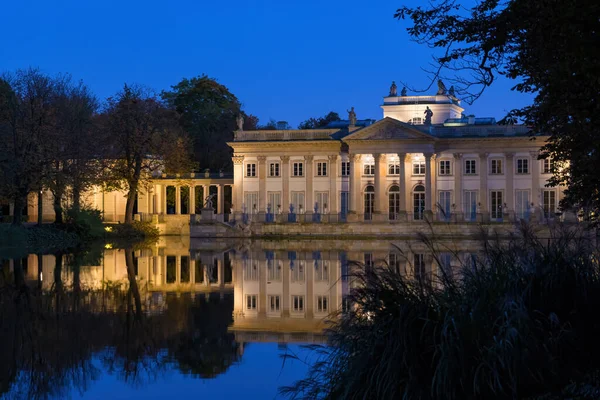 Palace Isle Lazienki Park City Warsaw Poland Royal Summer Residence — Stock Photo, Image