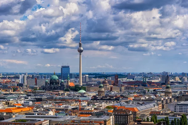 Berlin Cityscape Capital City Germany Aerial View Television Tower Cathedral — Foto de Stock