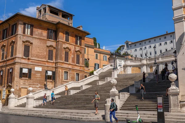 ローマ イタリア 2020年9月8日 スペイン階段 イタリア語 Scalinata Trinita Dei Monti 記念碑的な階段 — ストック写真