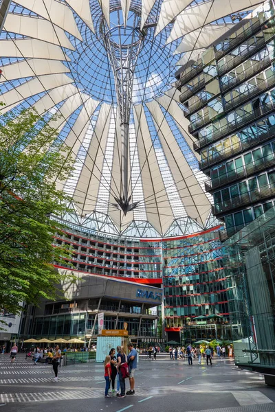 Berlin Allemagne Août 2021 Intérieur Complexe Sony Center Sur Potsdamer — Photo