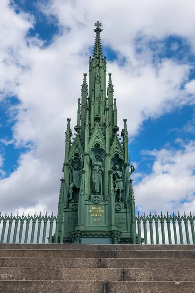 Berlin Deutschland Preußisches Nationaldenkmal Für Die Befreiungskriege Kriegerdenkmal Viktoriapark Wahrzeichen — Stockfoto