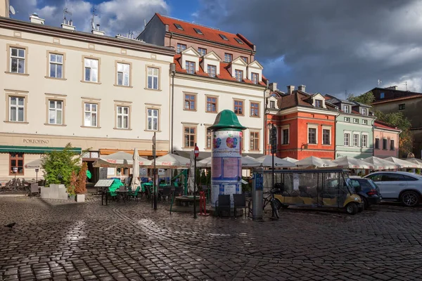 Krakow Krakow Polonya Eylül 2018 Szeroka Caddesi Boyunca Eski Bir — Stok fotoğraf