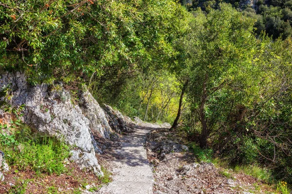 Ścieżka Nietzsche Francji Nadmorski Szlak Riwierze Francuskiej Cote Azur Region — Zdjęcie stockowe