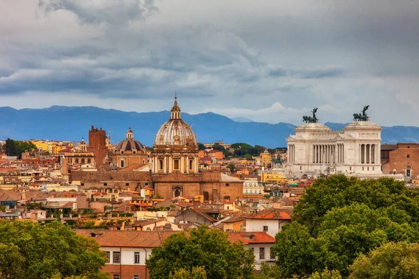 City Rome Italy Cityscape Altar Fatherland Right Late Afternoon — Stock Photo, Image