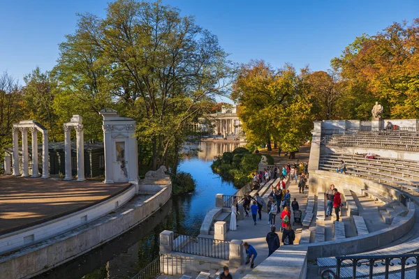 Varsó Lengyelország 2021 Október Királyi Lazienki Park Római Ihletésű Amfiteátrum — Stock Fotó