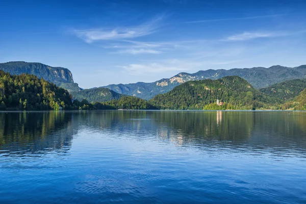 Lake Bled Landscape Glacial Water Julian Alps Slovenia Northwestern Region — 스톡 사진