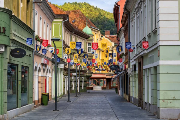 Celje Slovenia July 2022 Presernova Ulica Presern Street Old Town — Stok fotoğraf