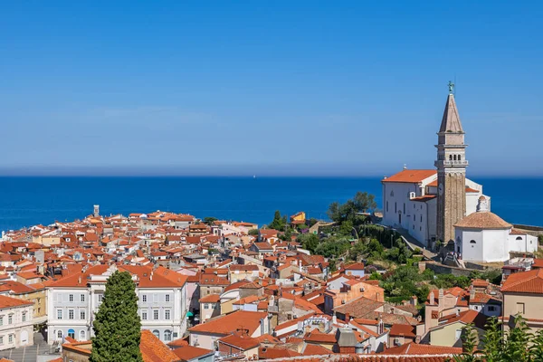 Ciudad Piran Eslovenia Costa Del Mar Adriático Región Eslovena Istria —  Fotos de Stock