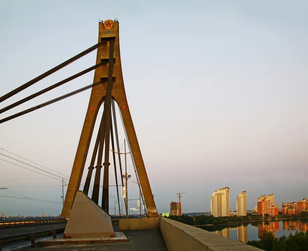 Ponte di Mosca al mattino, Kiev, Ucraina — Foto Stock