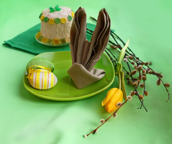 Holiday serving of Easter table — Stock Photo, Image