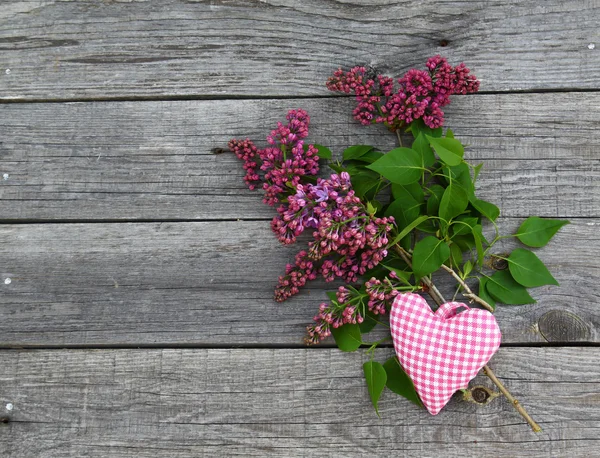 Ramo de lilas y corazón —  Fotos de Stock