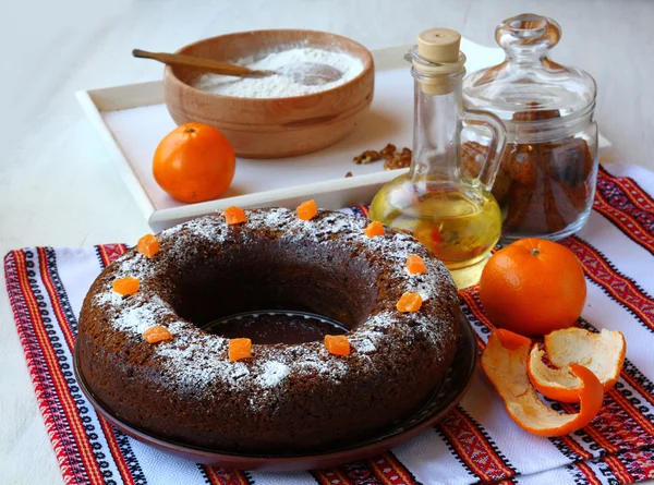 Ingredientes de pastelaria grega vegetariano no fundo — Fotografia de Stock