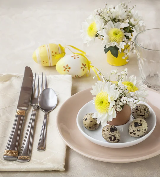 Apparecchiatura tavola Pasqua — Foto Stock