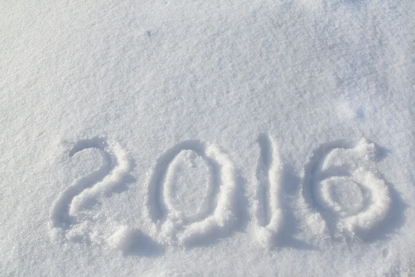 2016 на снігу — стокове фото