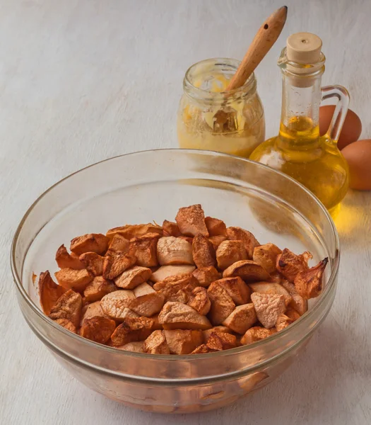 Ingredientes para el postre de manzana — Foto de Stock