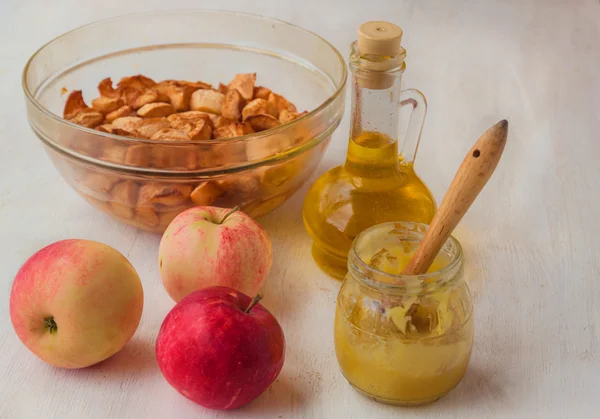 Cottura della dolce mela — Foto Stock
