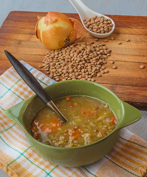 Egy tál lencse leves — Stock Fotó