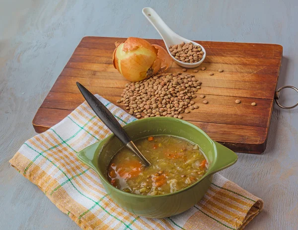 A bowl of lentil soup — Stock Photo, Image