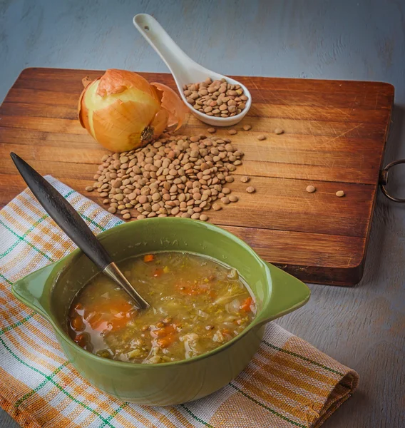 A bowl of lentil soup — Stock Photo, Image