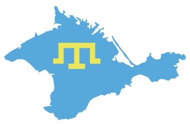Schematic map of Crimea clipart
