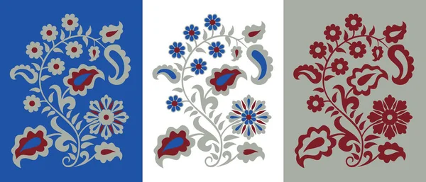 Motivo Ornamental Tradicional Tártaro Crimea Rama Curva Árbol Vida — Archivo Imágenes Vectoriales