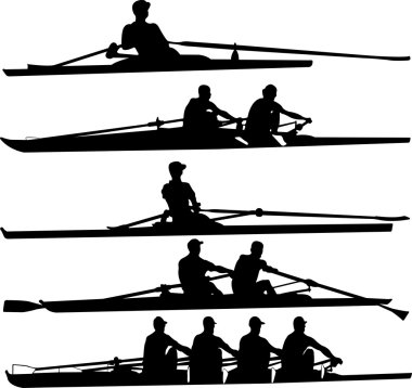 Rowing set clipart