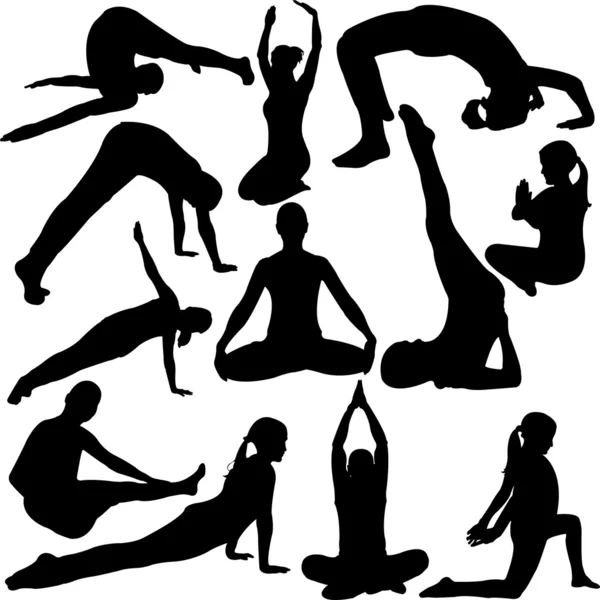 Collezione di yoga Illustrazioni Stock Royalty Free