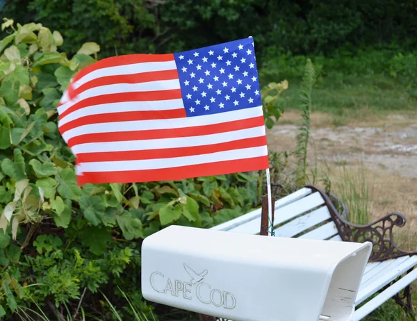 Mailbox and Flag — Stock Photo, Image