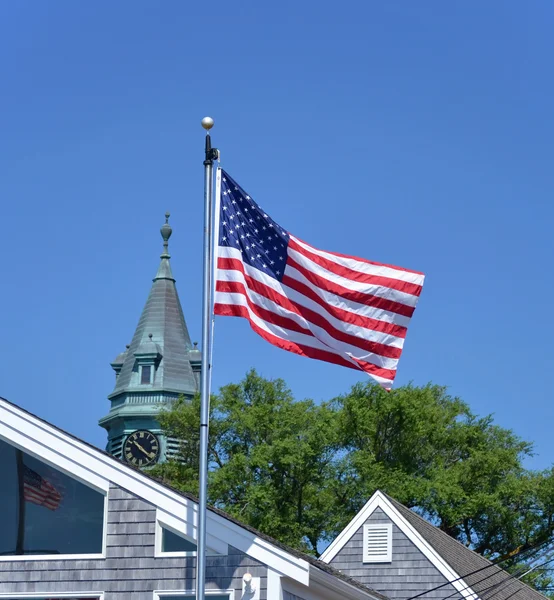 Flag og Spire - Stock-foto