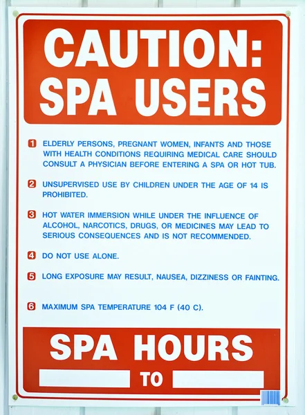 Spa Rules — Stock Photo, Image