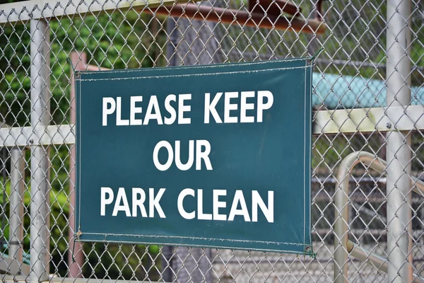 Keep Park Clean — Stock Photo, Image