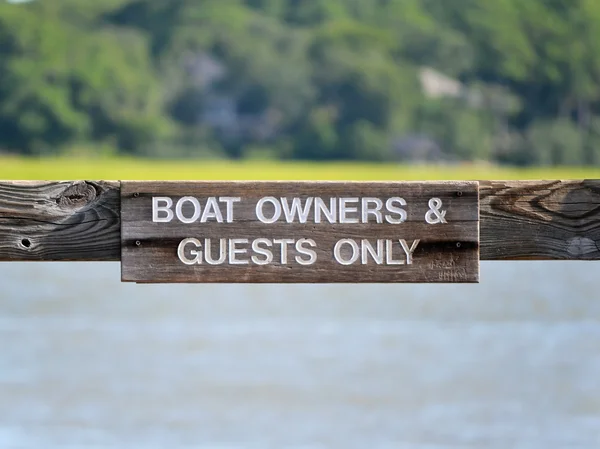 Boat Owners Sign 2 — Stock Photo, Image