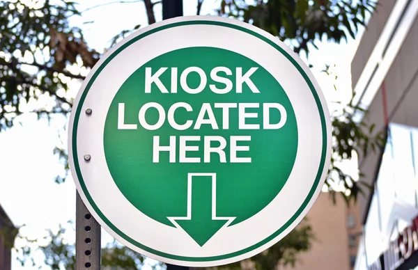 Kiosk Sign — Stock Photo, Image